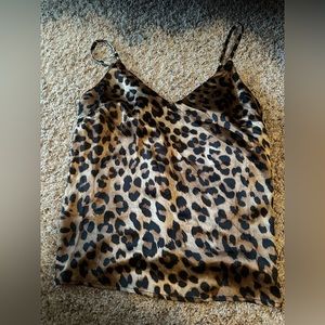 Leopard silk cami